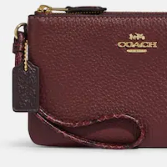 Coach Double Corner Zip Wristlet NWT w Snake Embossed Strap NWT - Picture 5 of 16